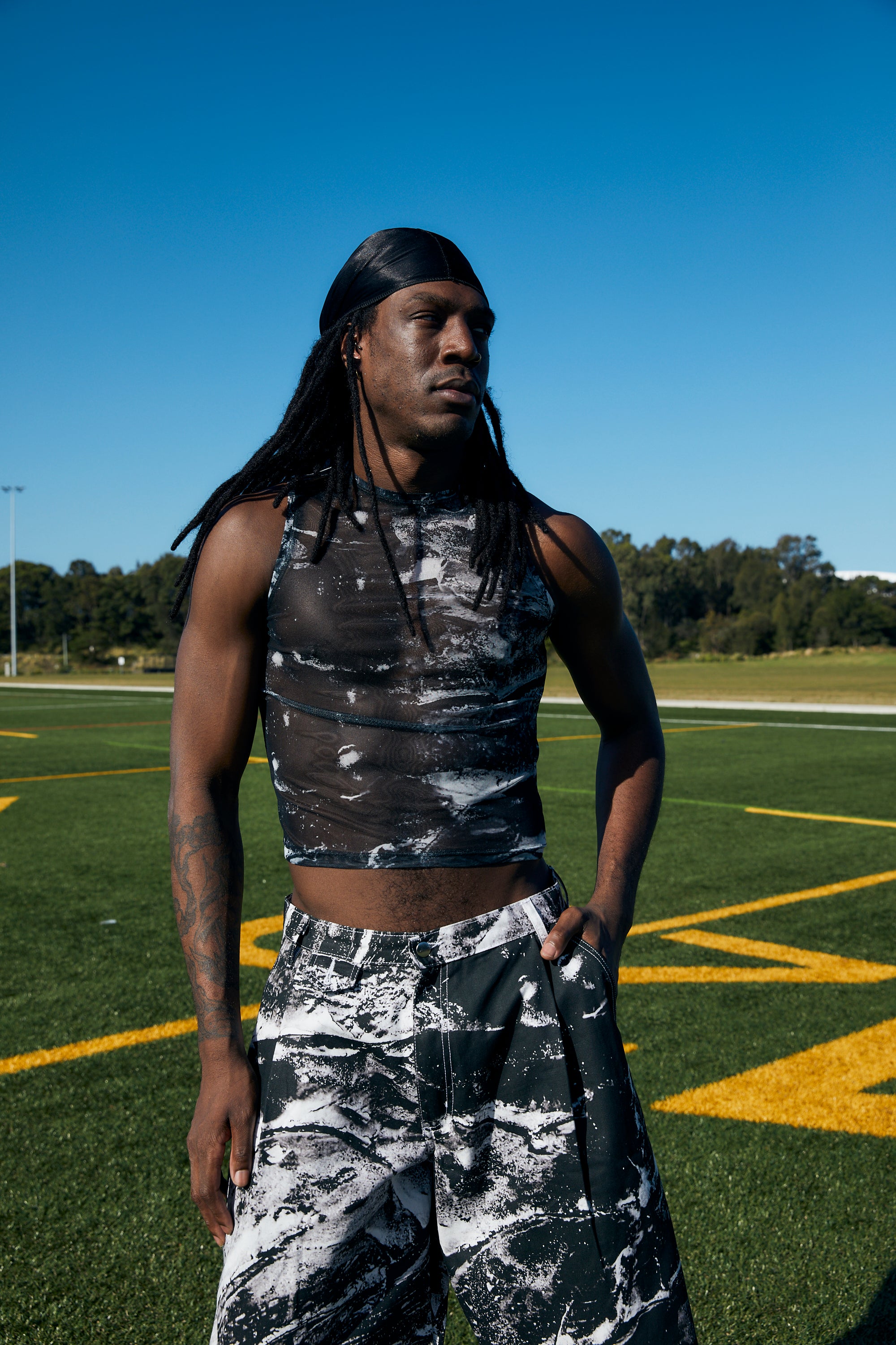 Lavastone Mesh Tank