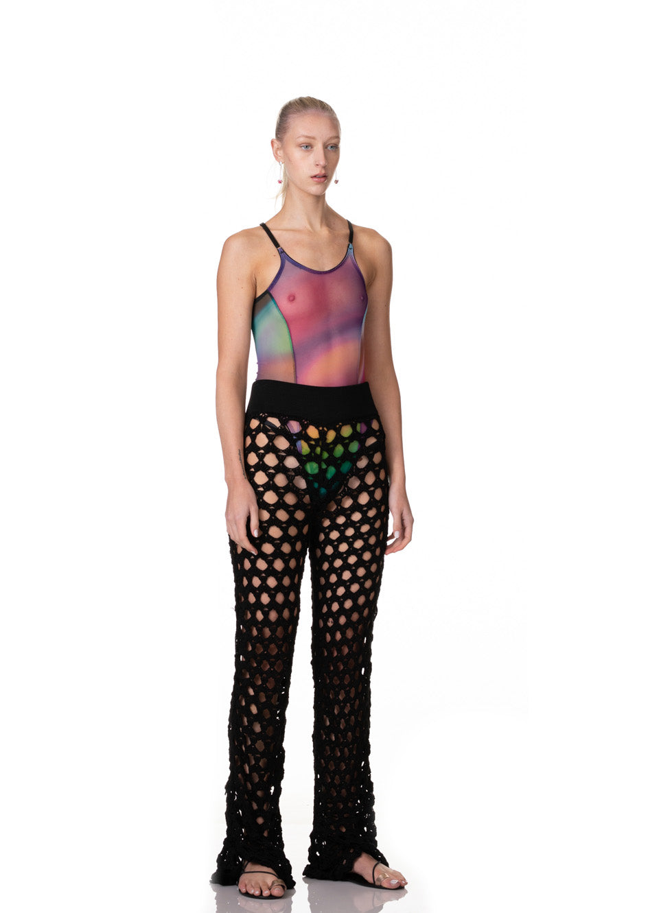 Black Crochet Pants