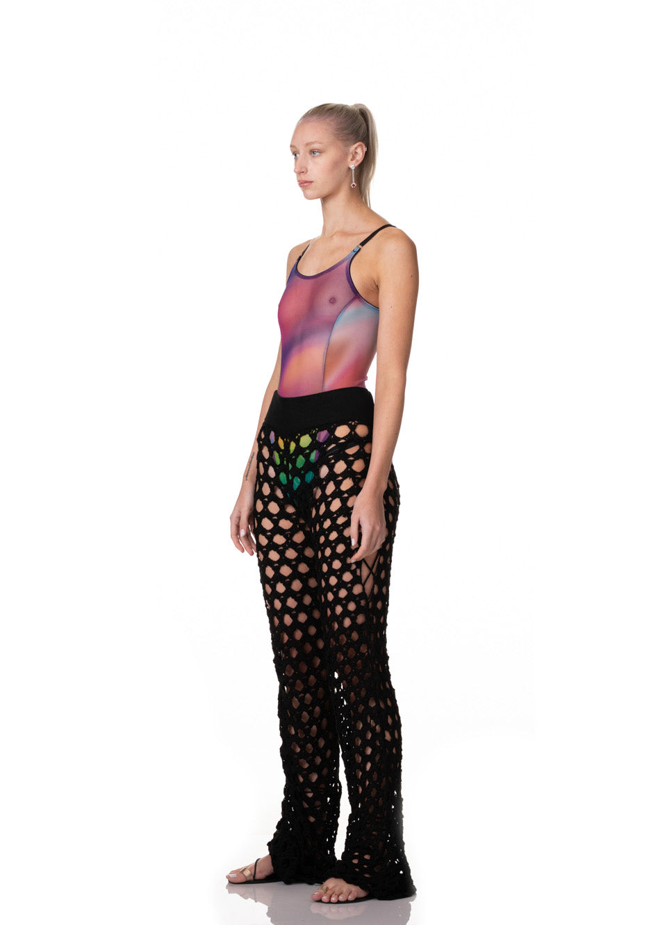 Black Crochet Pants