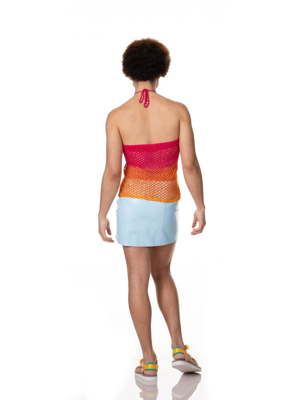 Pink & Orange Dawn Crotchet Top