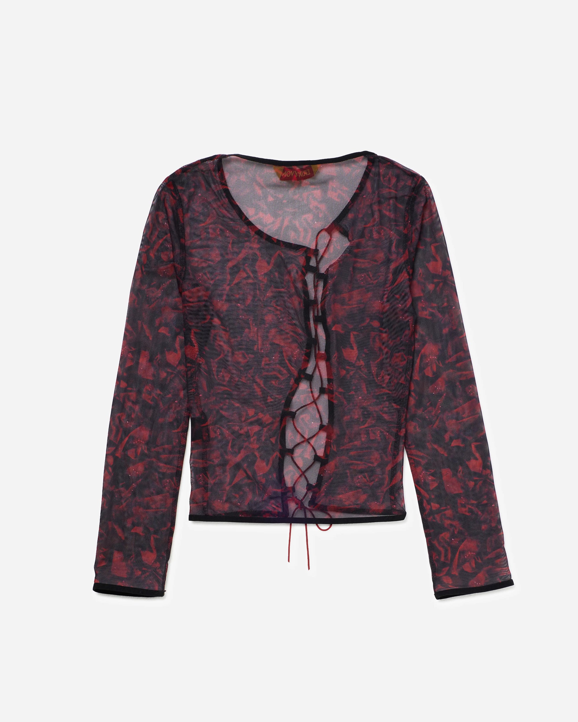 Rosette Strung Out Mesh Top
