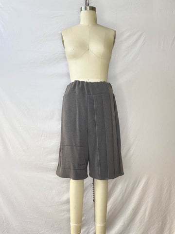 Pleated Shorts - Grey